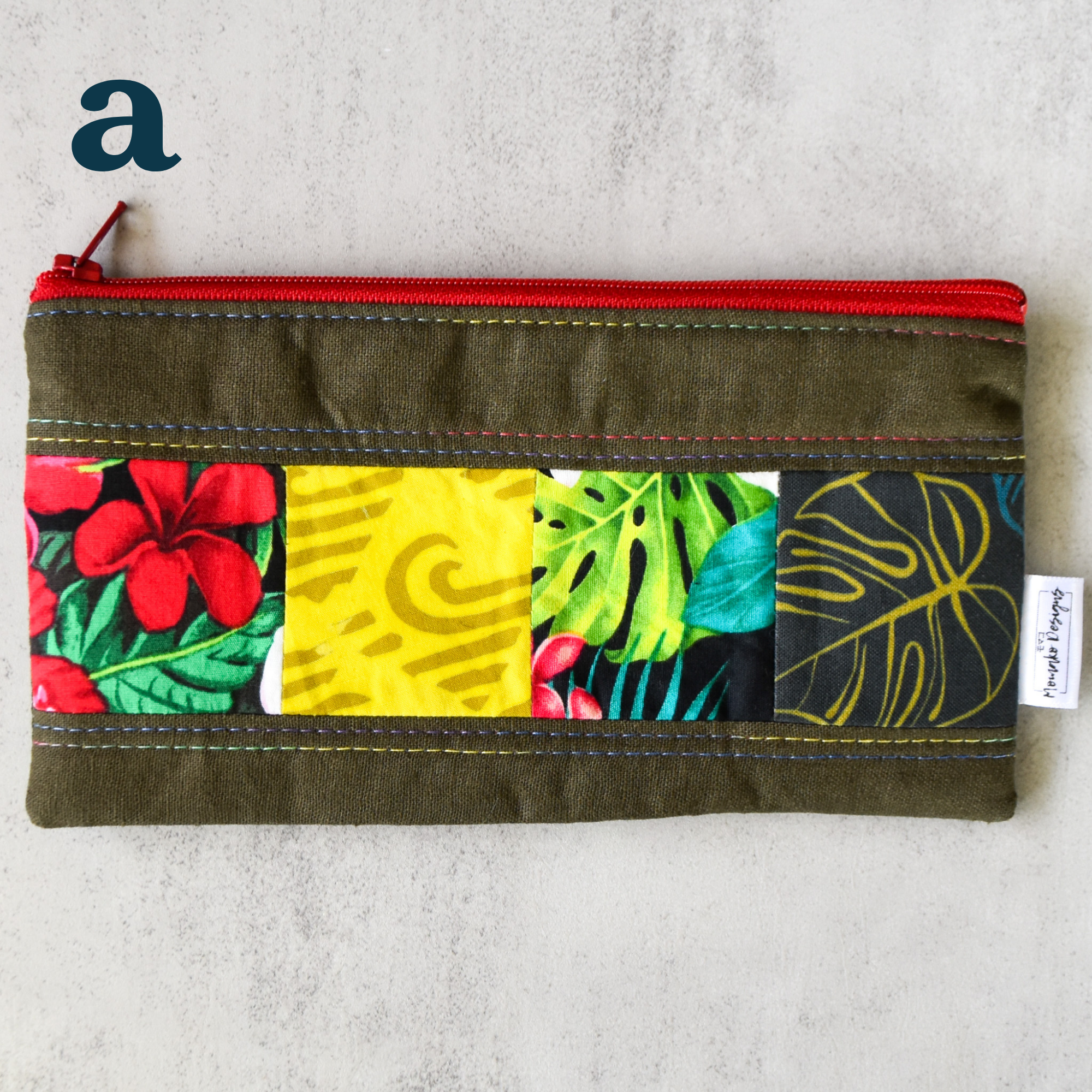 Army Taro Patchwork Pencil Cases