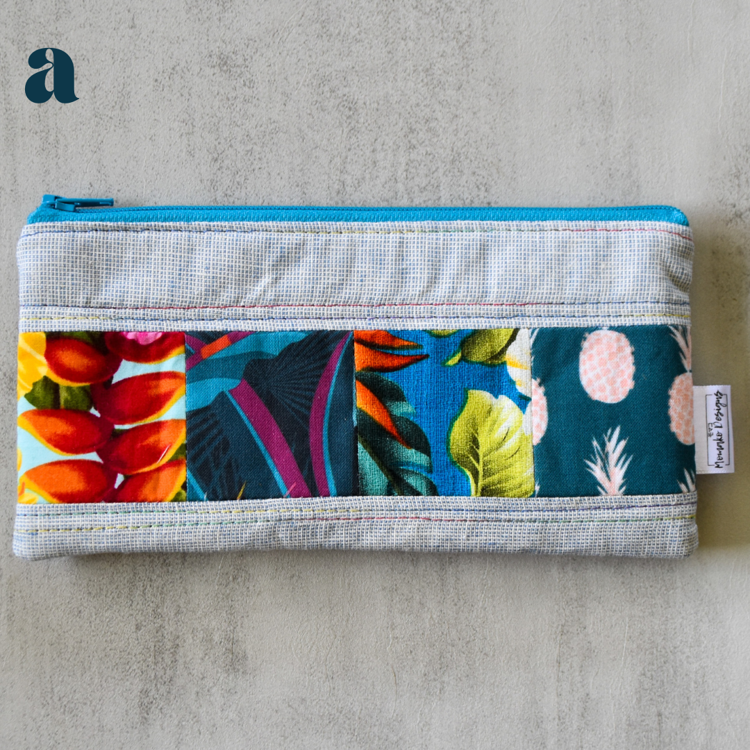 Chambray Taro Patchwork Pencil Cases