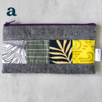 Charcoal Taro Patchwork Pencil Cases