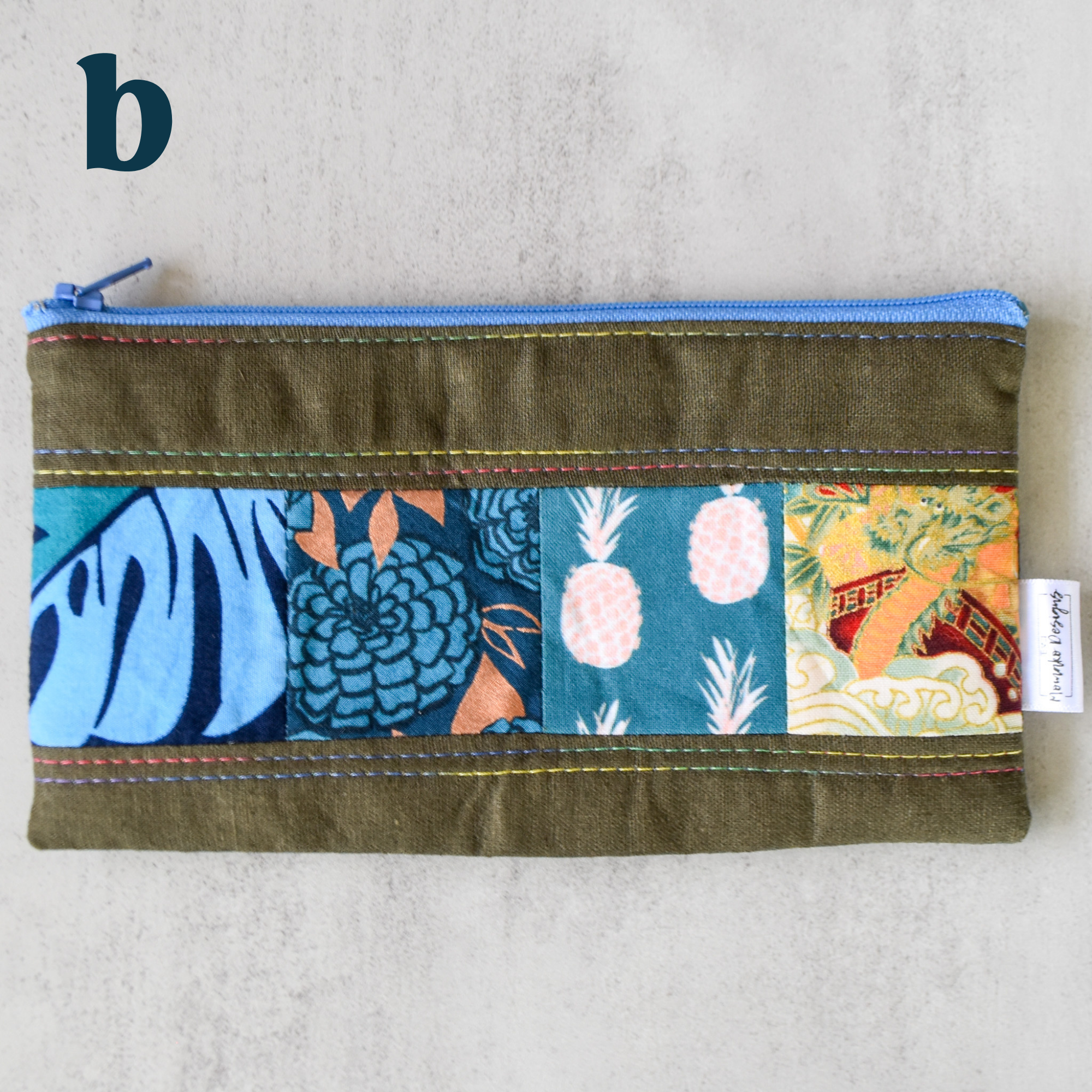 Army Taro Patchwork Pencil Cases