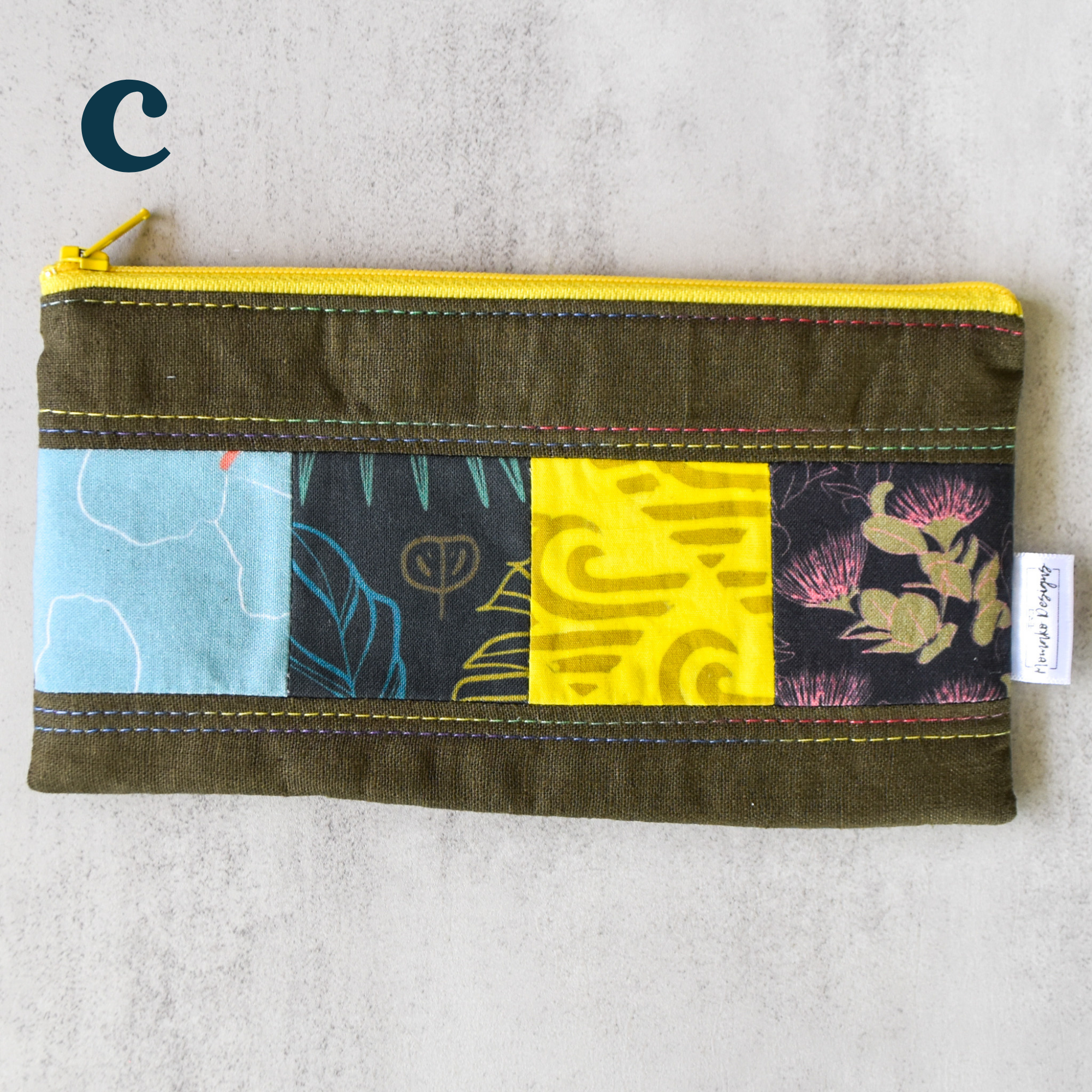 Army Taro Patchwork Pencil Cases