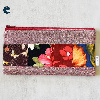 Rust Taro Patchwork Pencil Cases