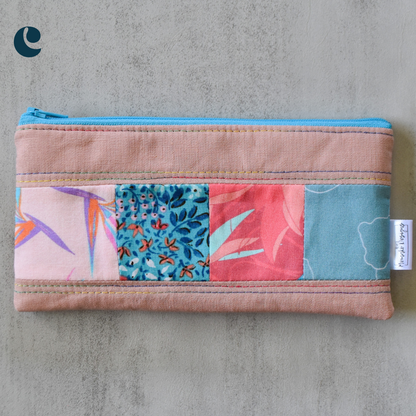 Rose Taro Patchwork Pencil Cases