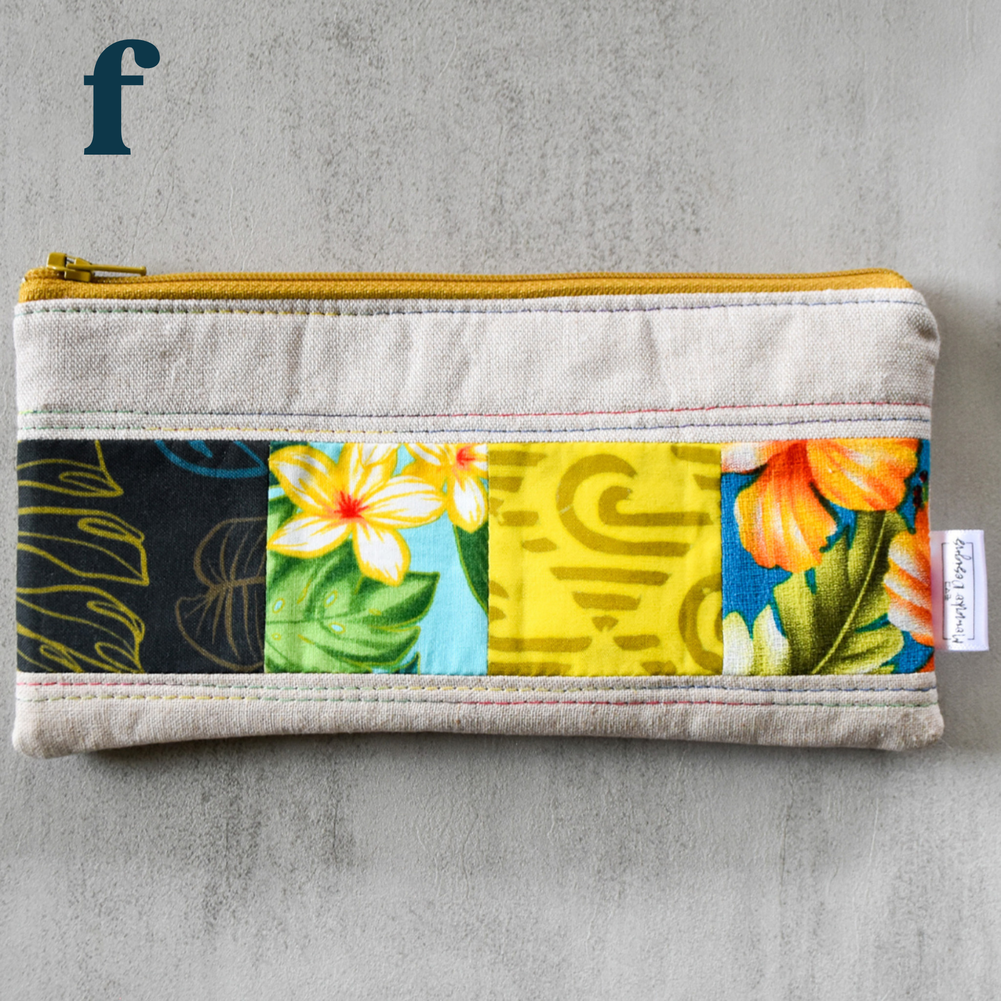 Oyster Taro Patchwork Pencil Cases