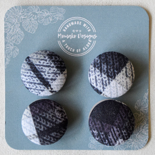 Black Plaid Magnets