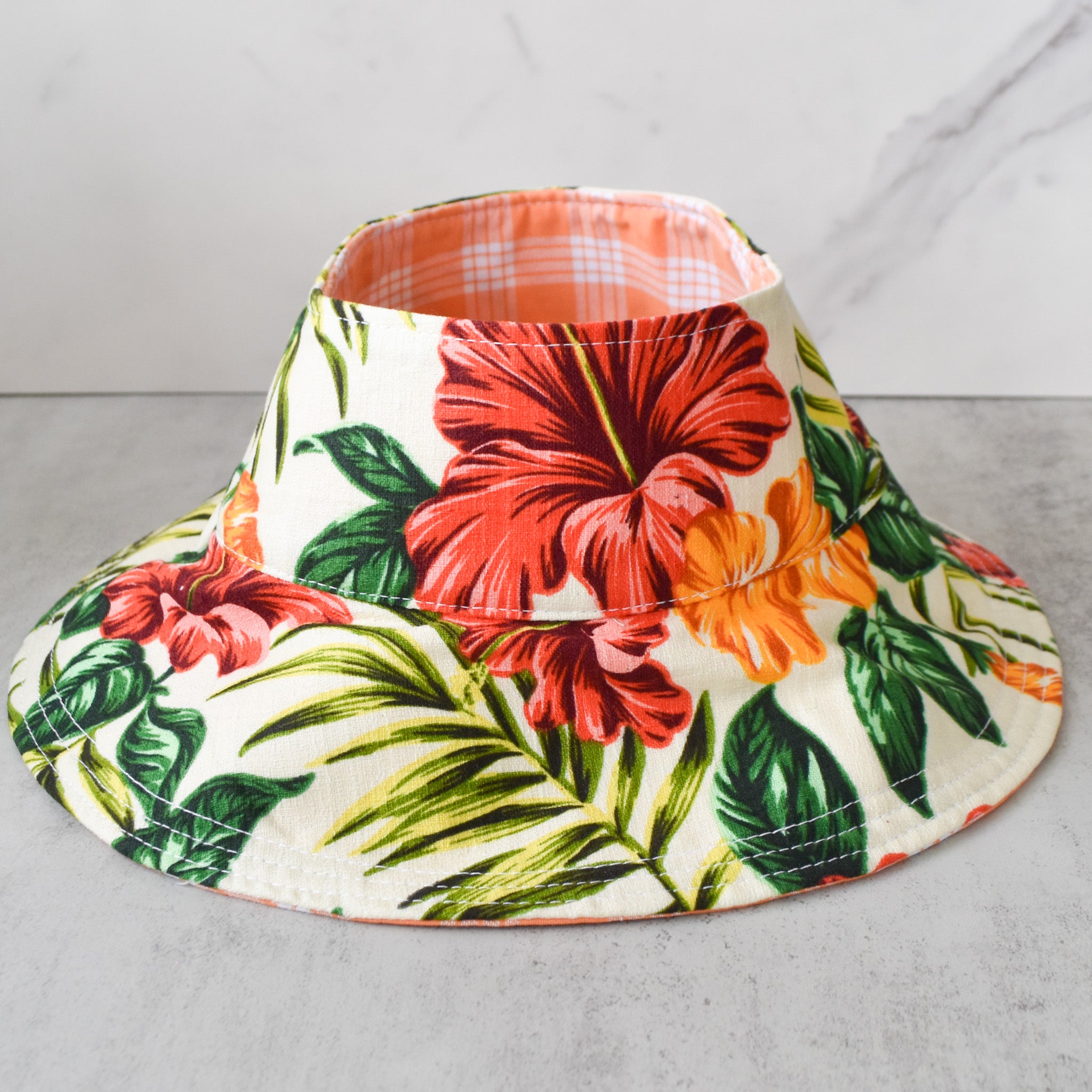 Creamsicle Palaka Crownless Bucket Hat