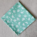 Turquoise Flowers Pocket Square