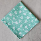Turquoise Flowers Pocket Square