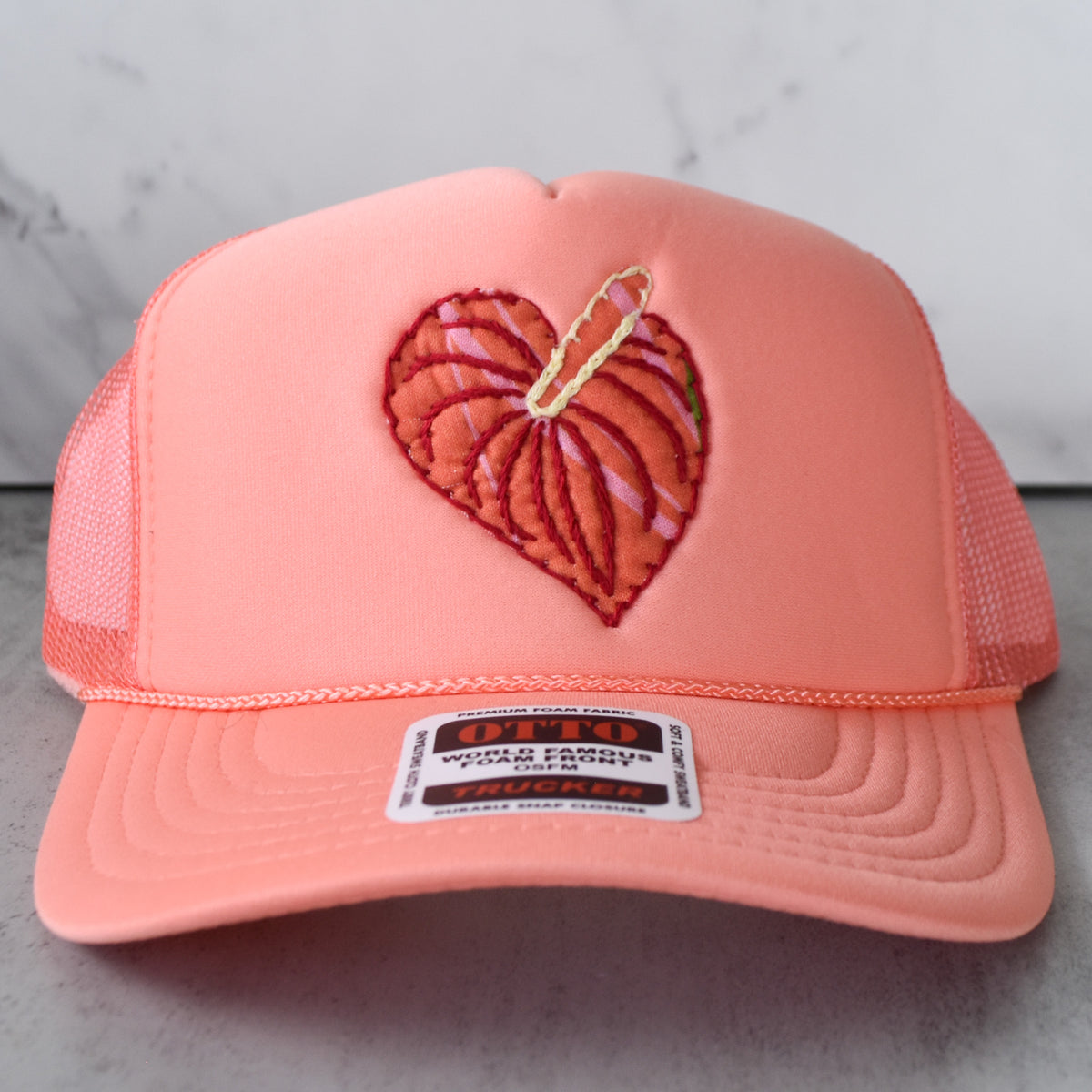 Anthurium Hat — Geometric Bloom