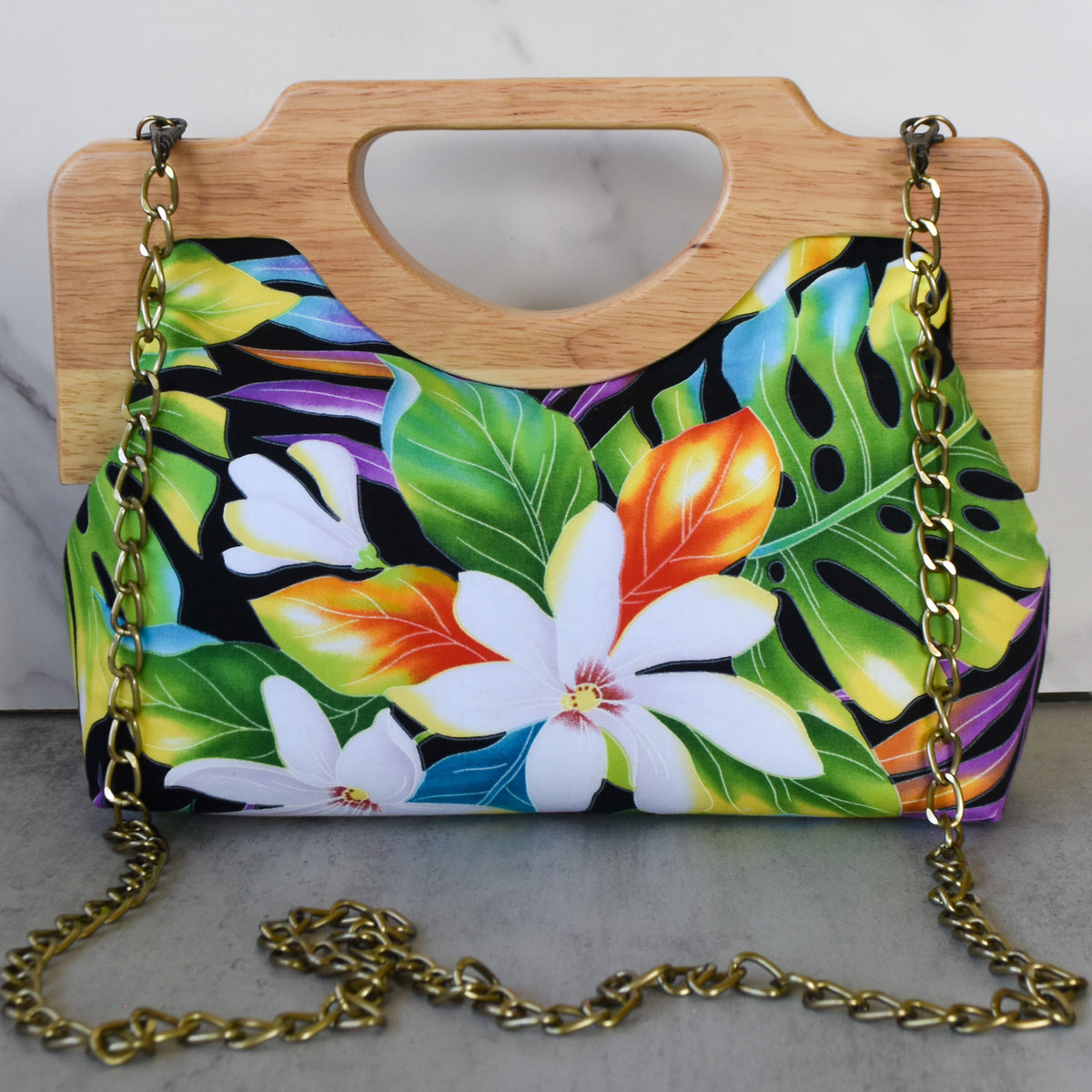 Tiare In Technicolor Square Puka Clutch