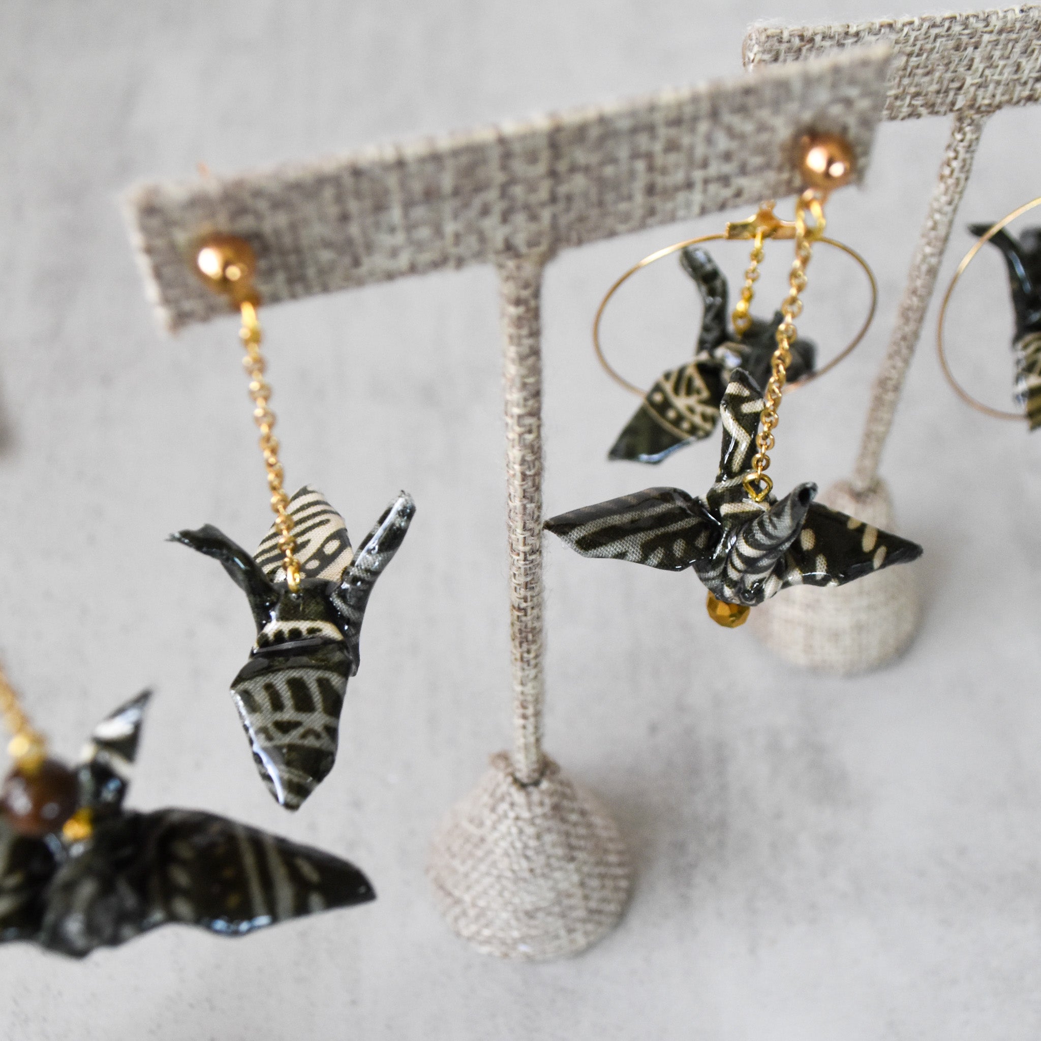 Piece Of Work Tsuru Origami Earrings