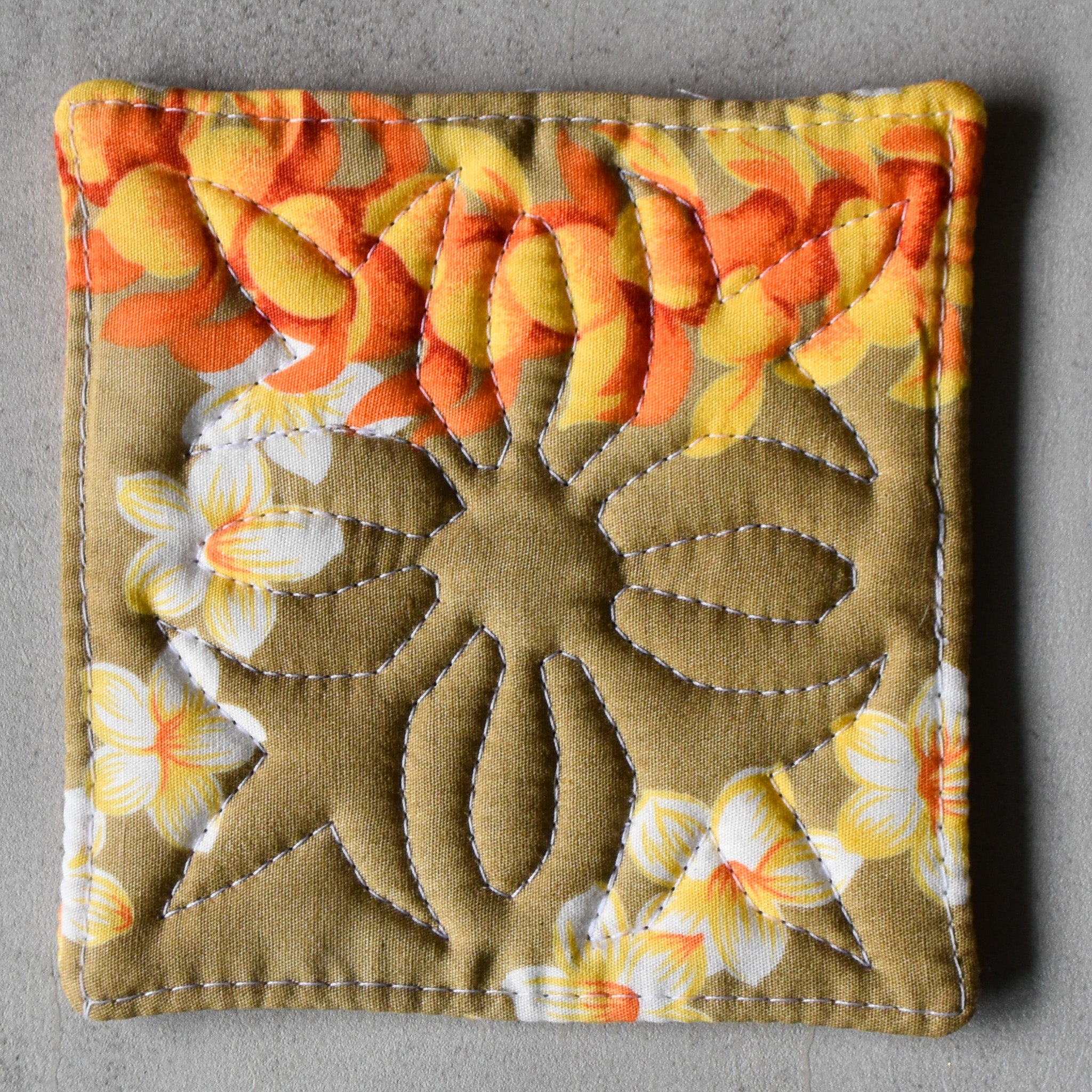 Golden Lei Cork Coasters