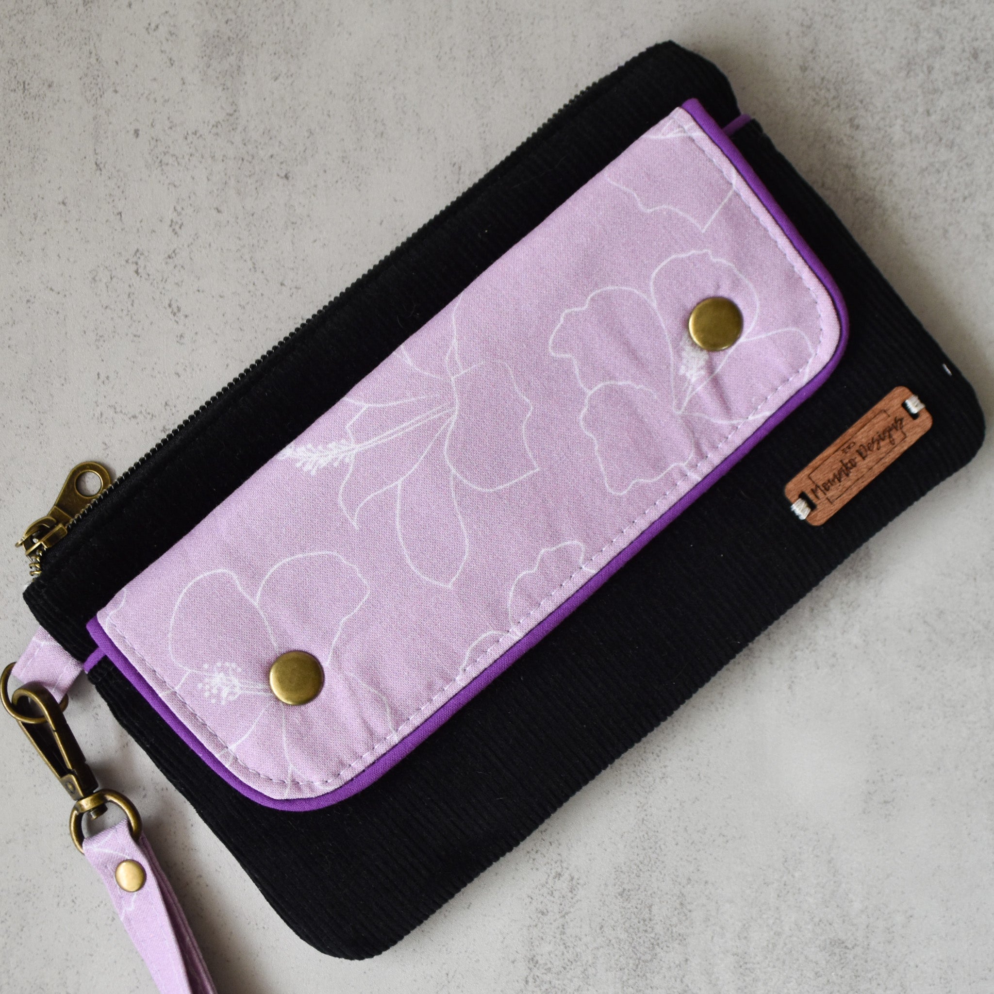 Hibiscus Violet Kealia Clutch Wallet