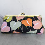 Midnight Anthurium 10" Metal Handle Clutch
