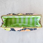 Midnight Anthurium 10" Metal Handle Clutch