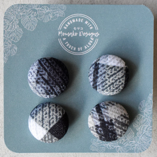 Black Plaid Push Pins