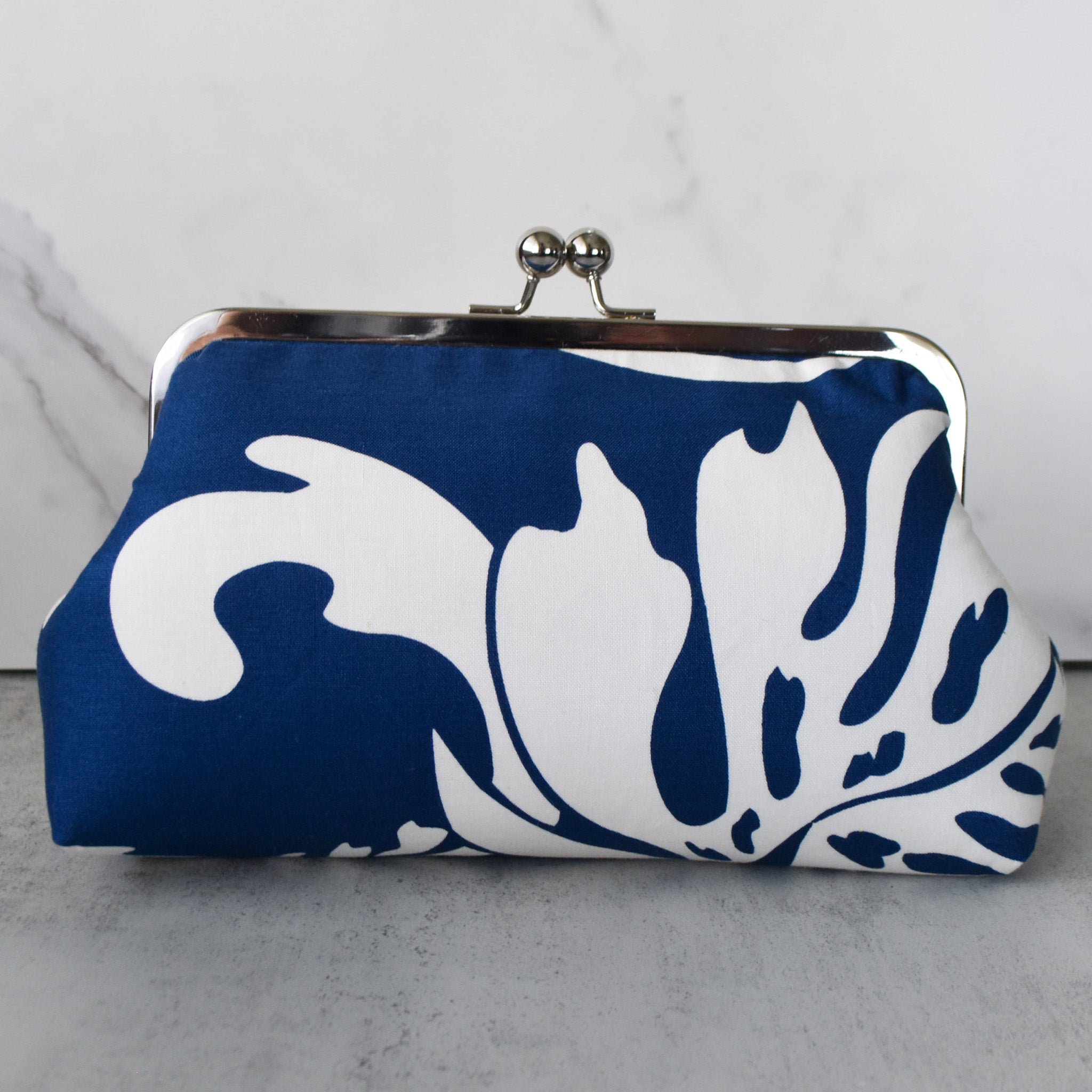 Blue Escape 8" Metal Handle Clutch