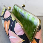 Midnight Anthurium 10" Metal Handle Clutch
