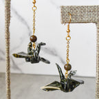 Piece Of Work Tsuru Origami Earrings
