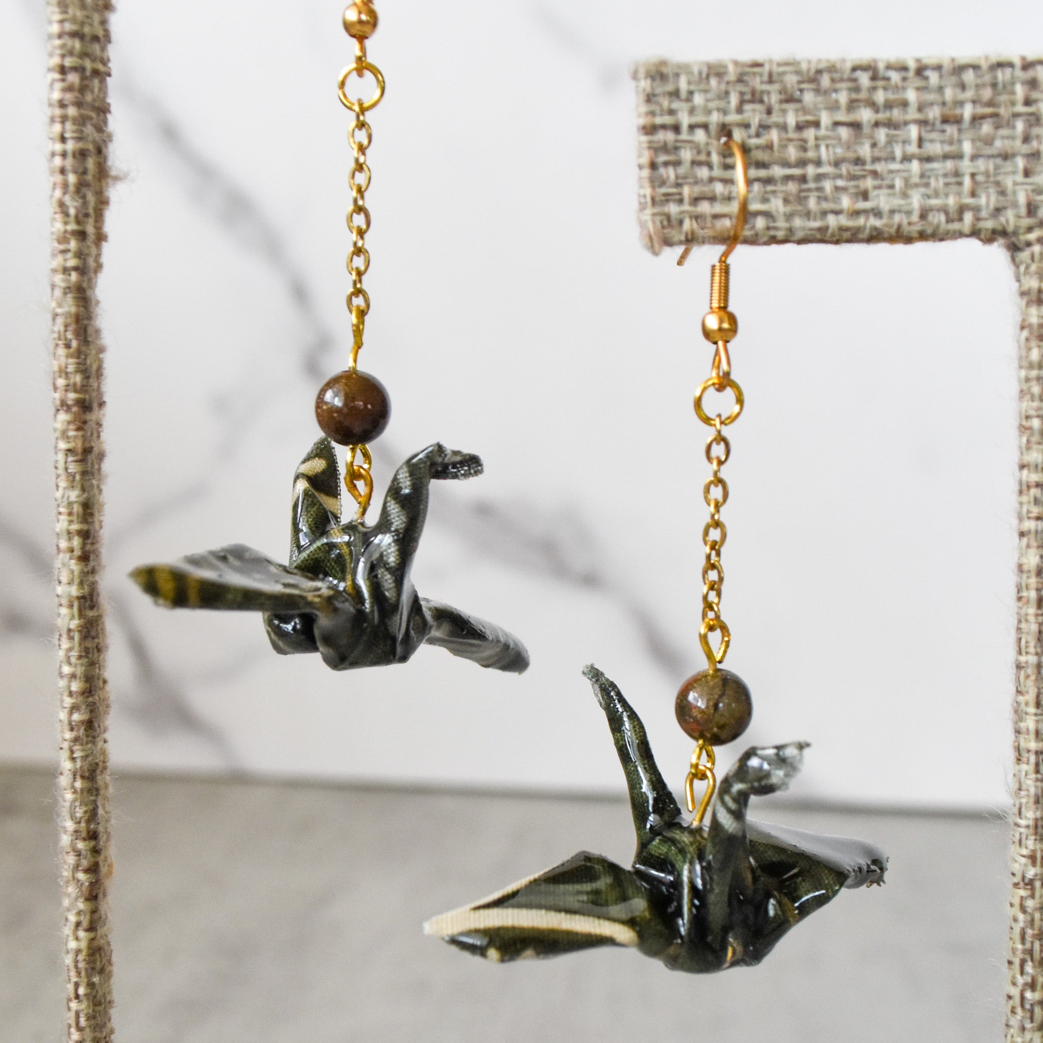 Piece Of Work Tsuru Origami Earrings