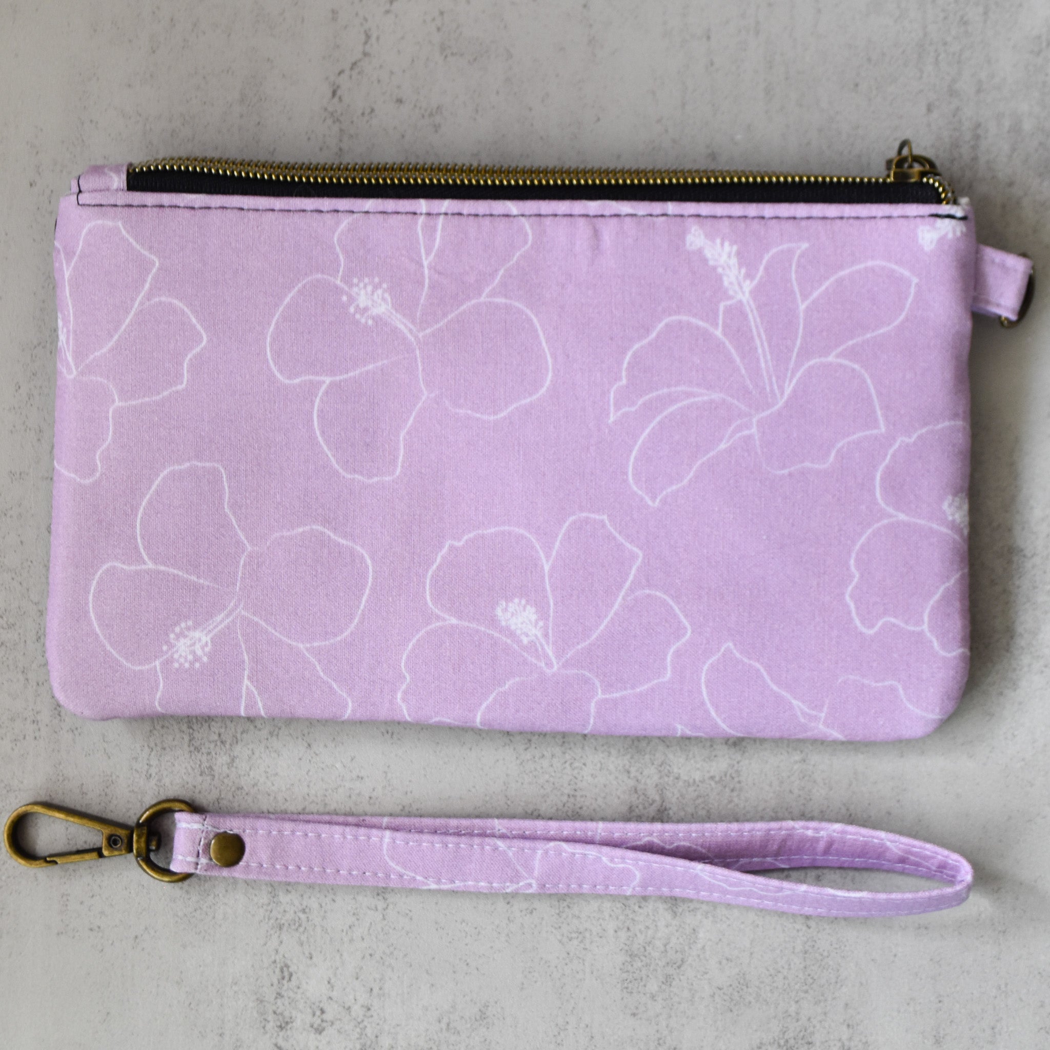 Hibiscus Violet Kealia Clutch Wallet
