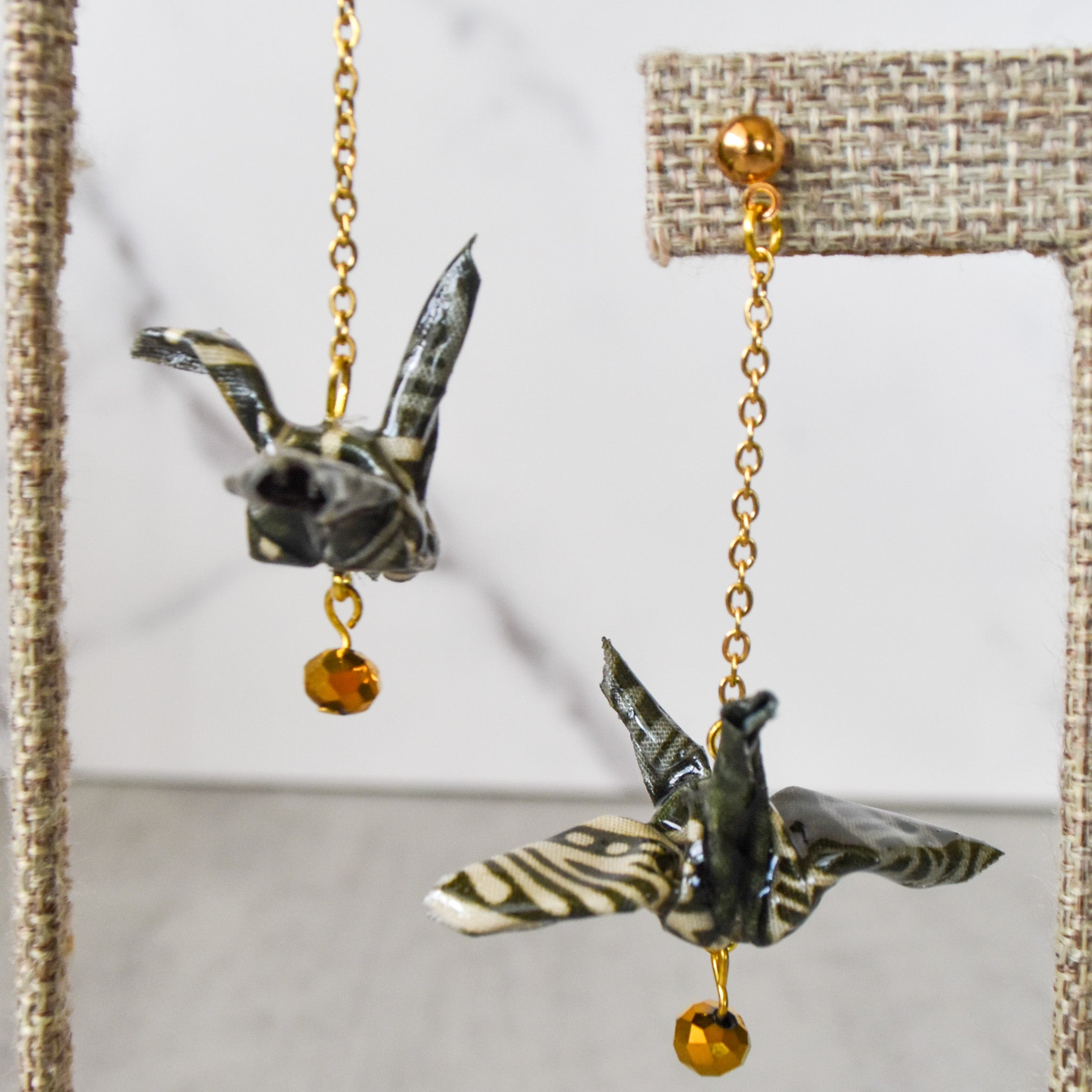 Piece Of Work Tsuru Origami Earrings