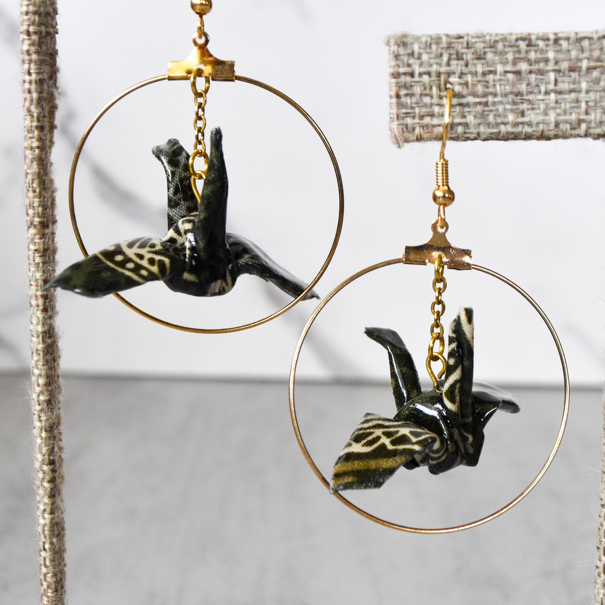 Piece Of Work Tsuru Origami Earrings
