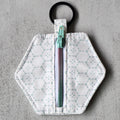 Fine China Hexagon Keychain
