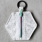 Fine China Hexagon Keychain