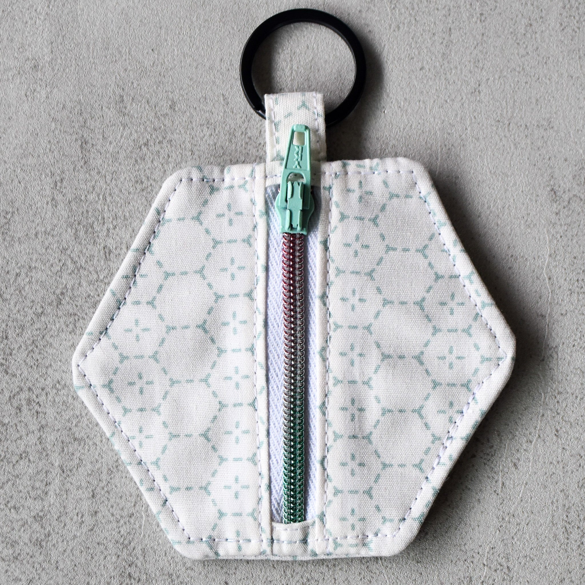 Fine China Hexagon Keychain