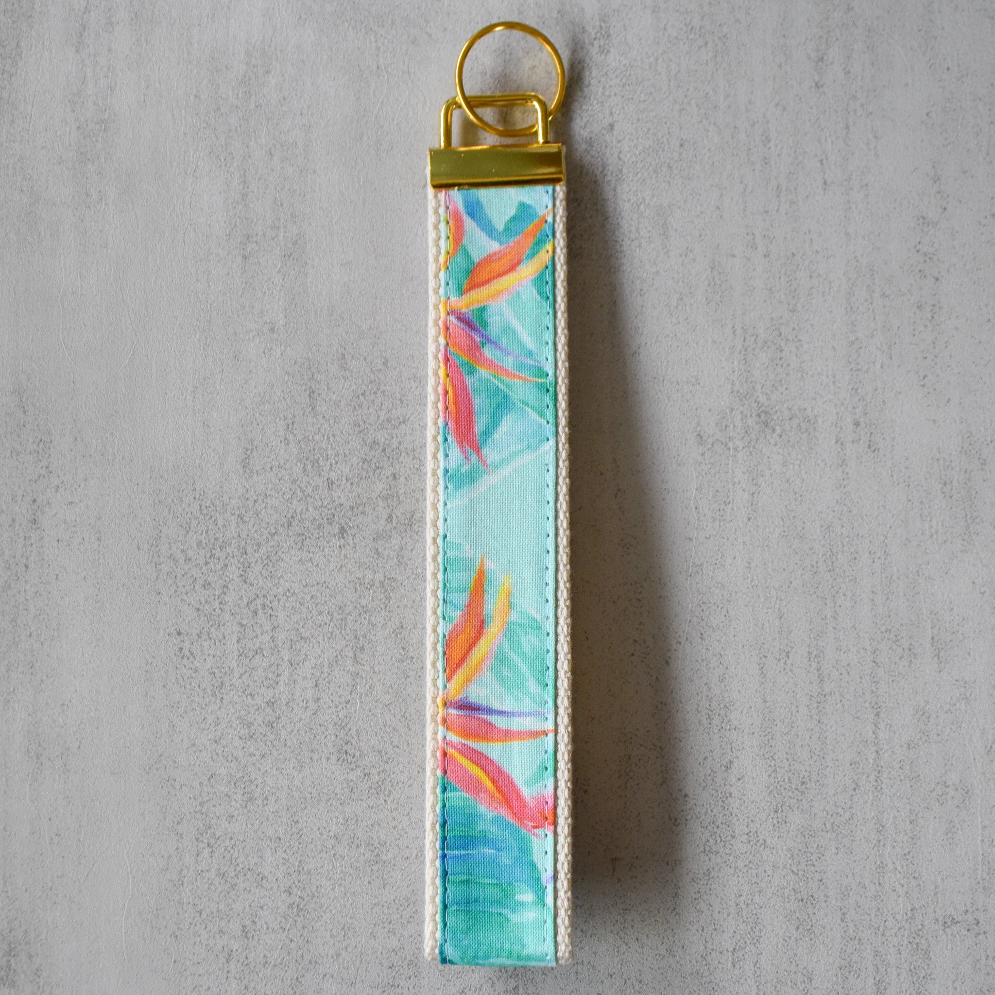 Bird of Paradise Watercolor Key Fobs