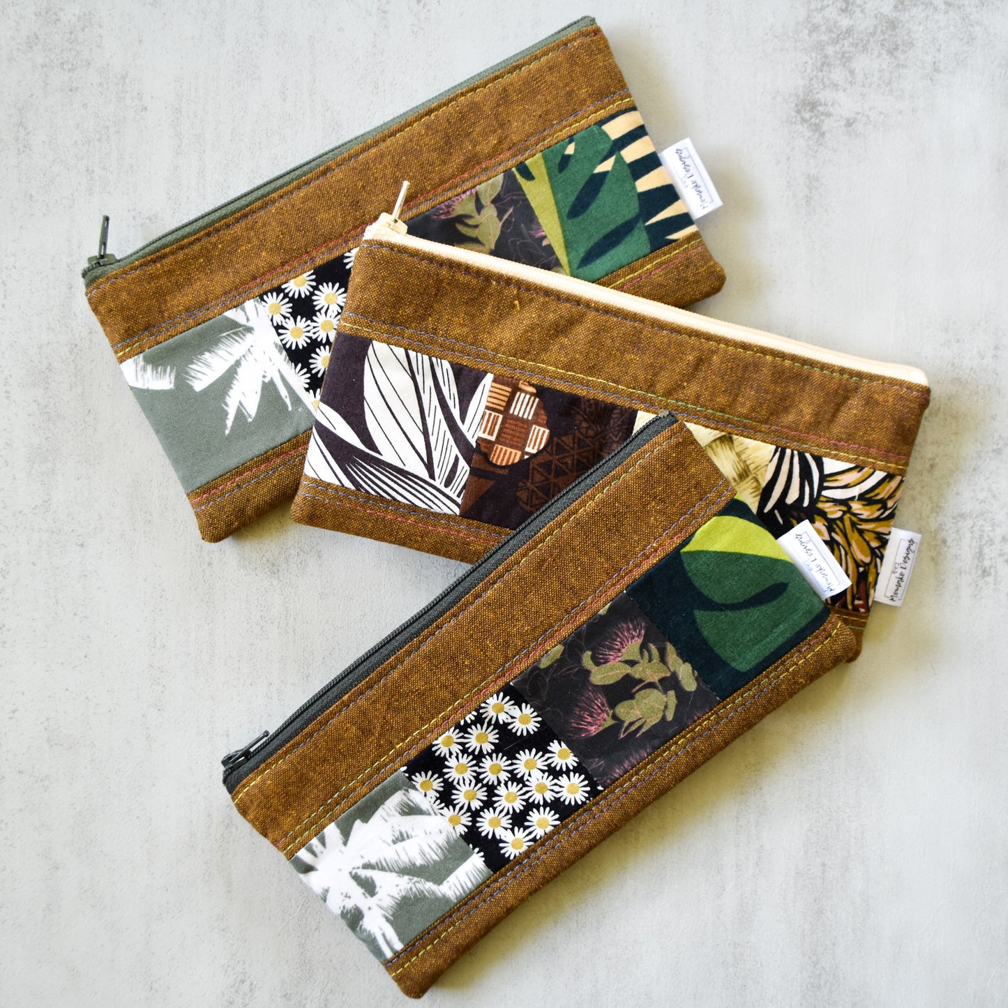 Spice Taro Patchwork Pencil Cases