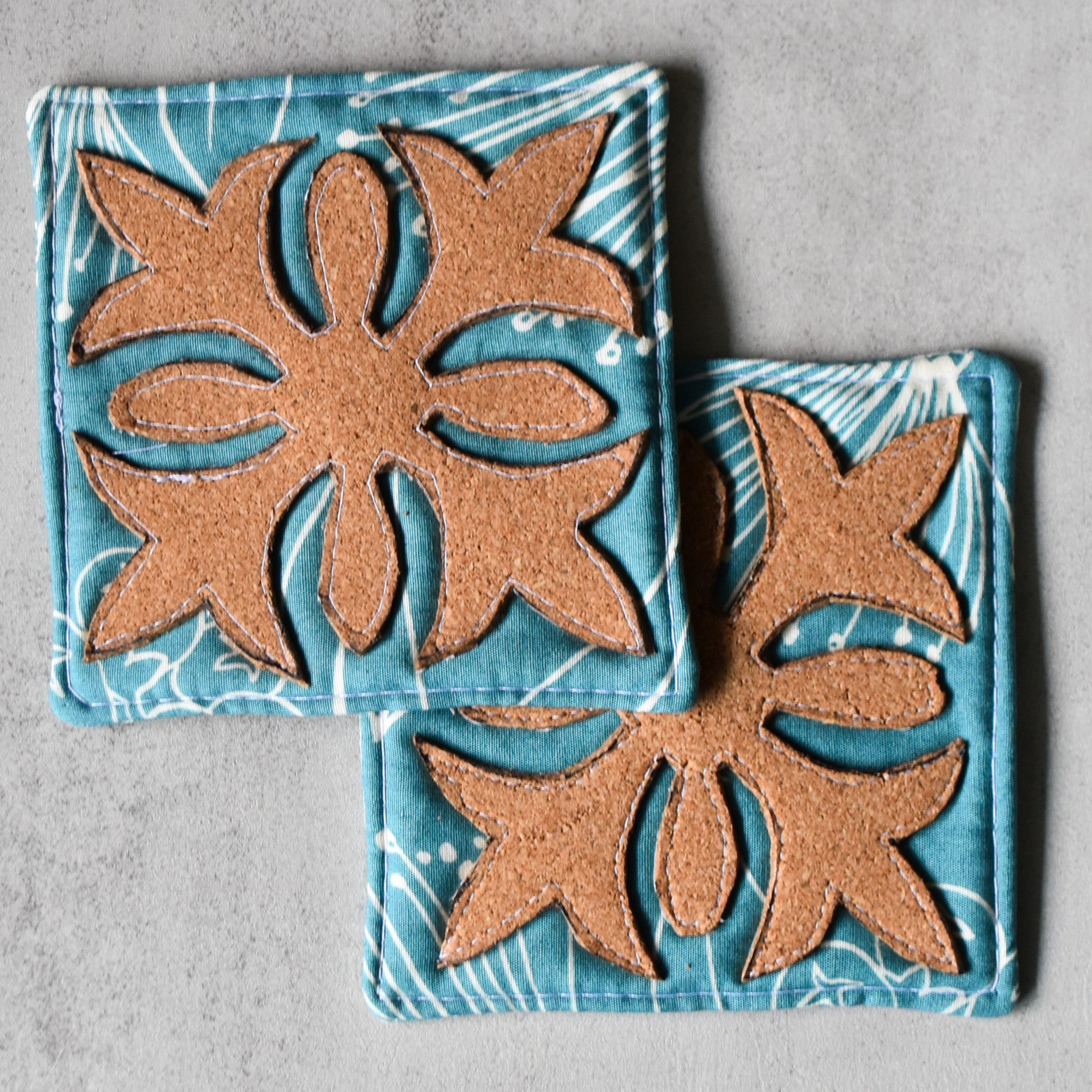 Lehua Breeze Cork Coasters