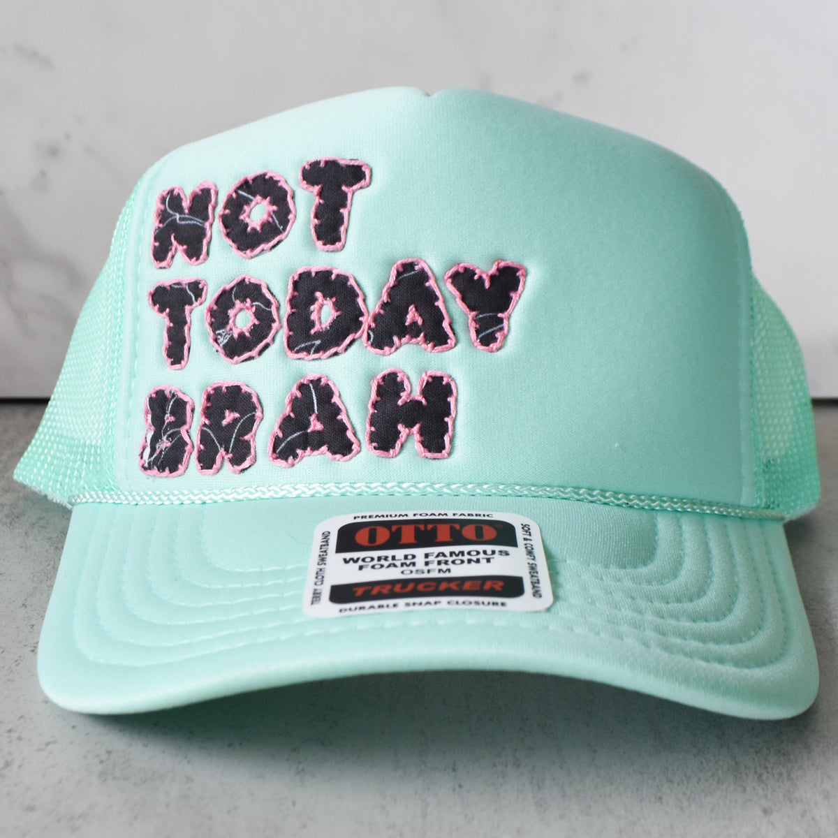 Not Today Brah Hat — Hibiscus Noir