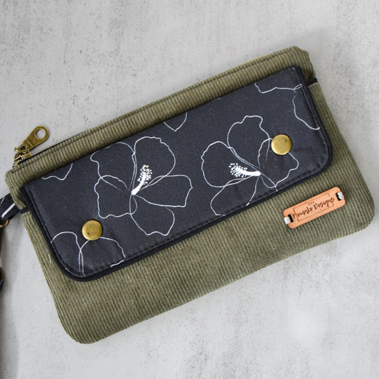 Hibiscus Noir Kealia Clutch Wallet