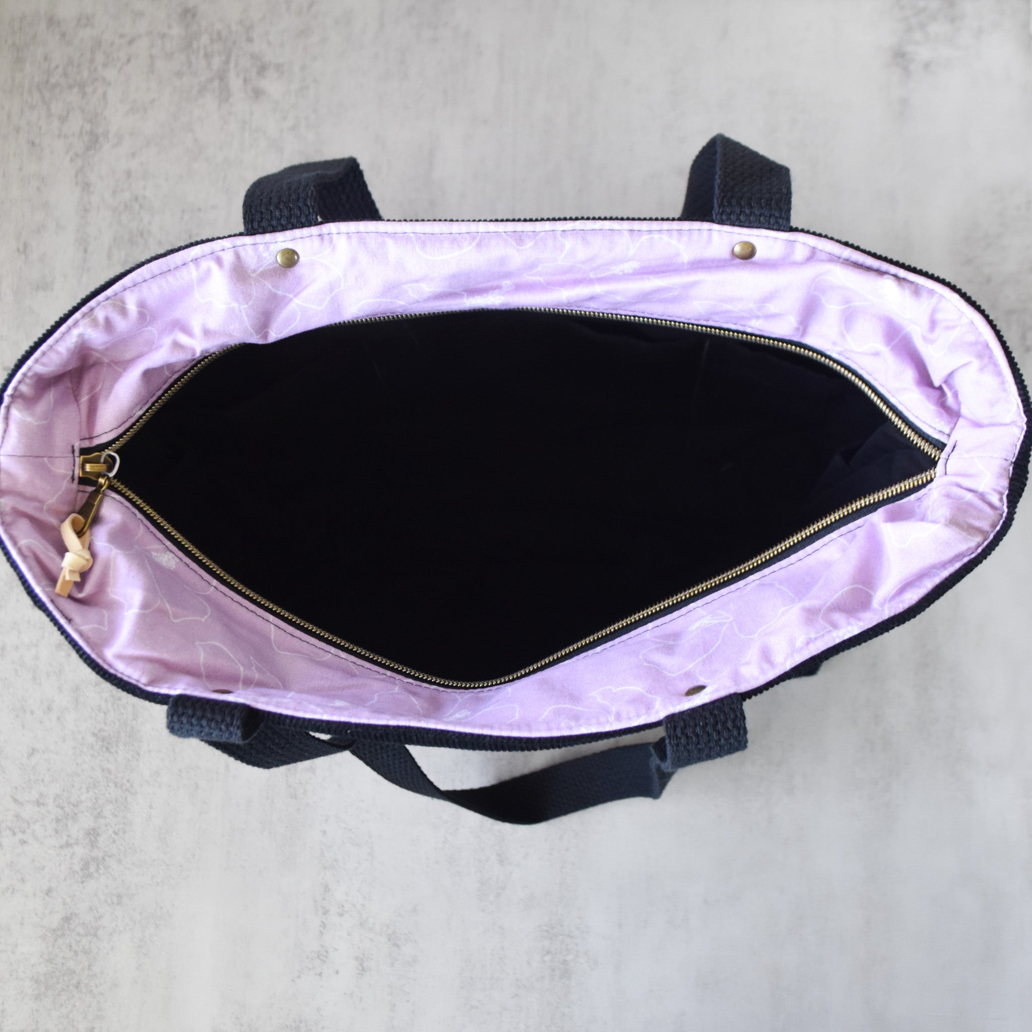 Hibiscus Violet Tunnels Tote