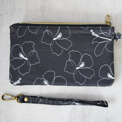 Hibiscus Noir Kealia Clutch Wallet