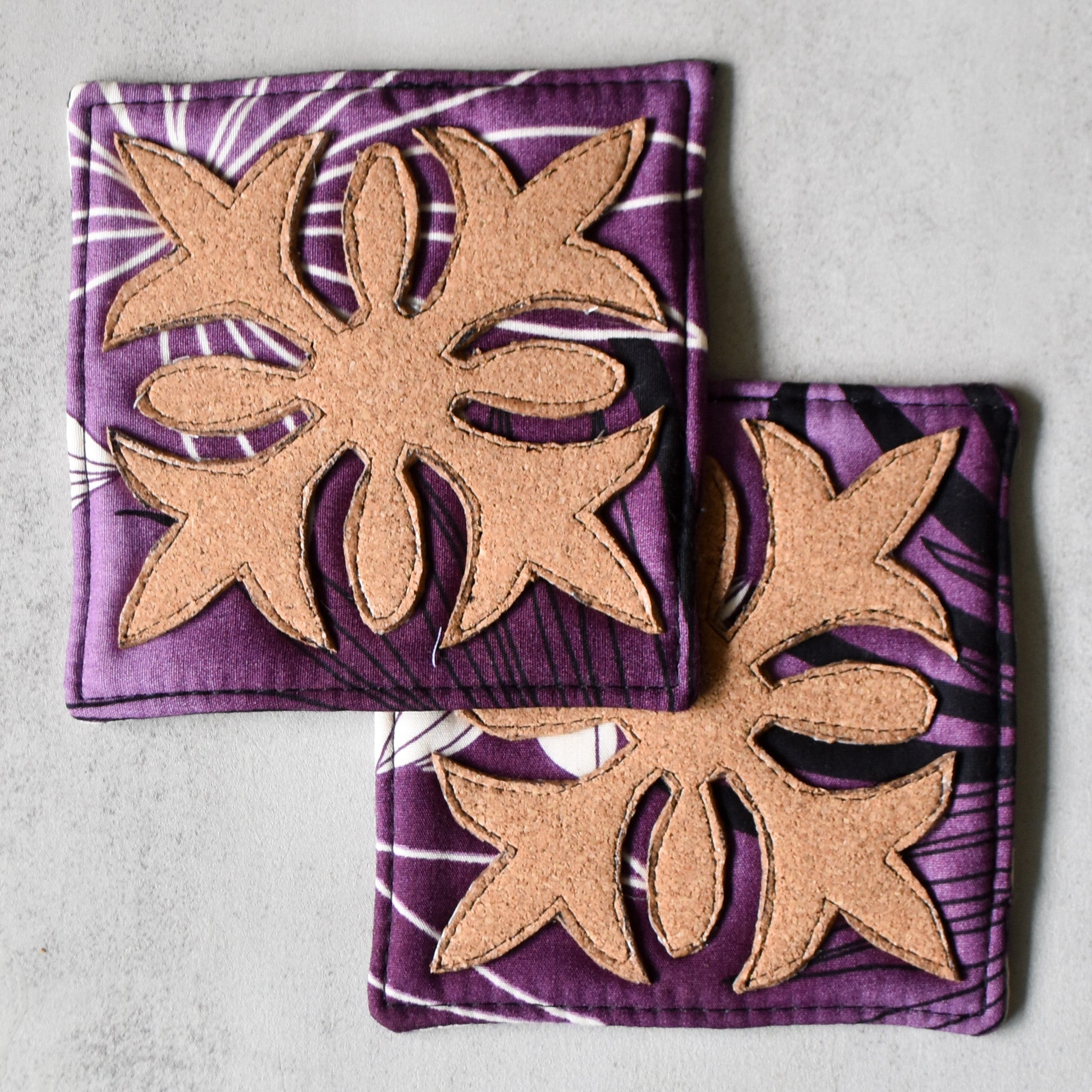 Purple Reign Cork Coasters