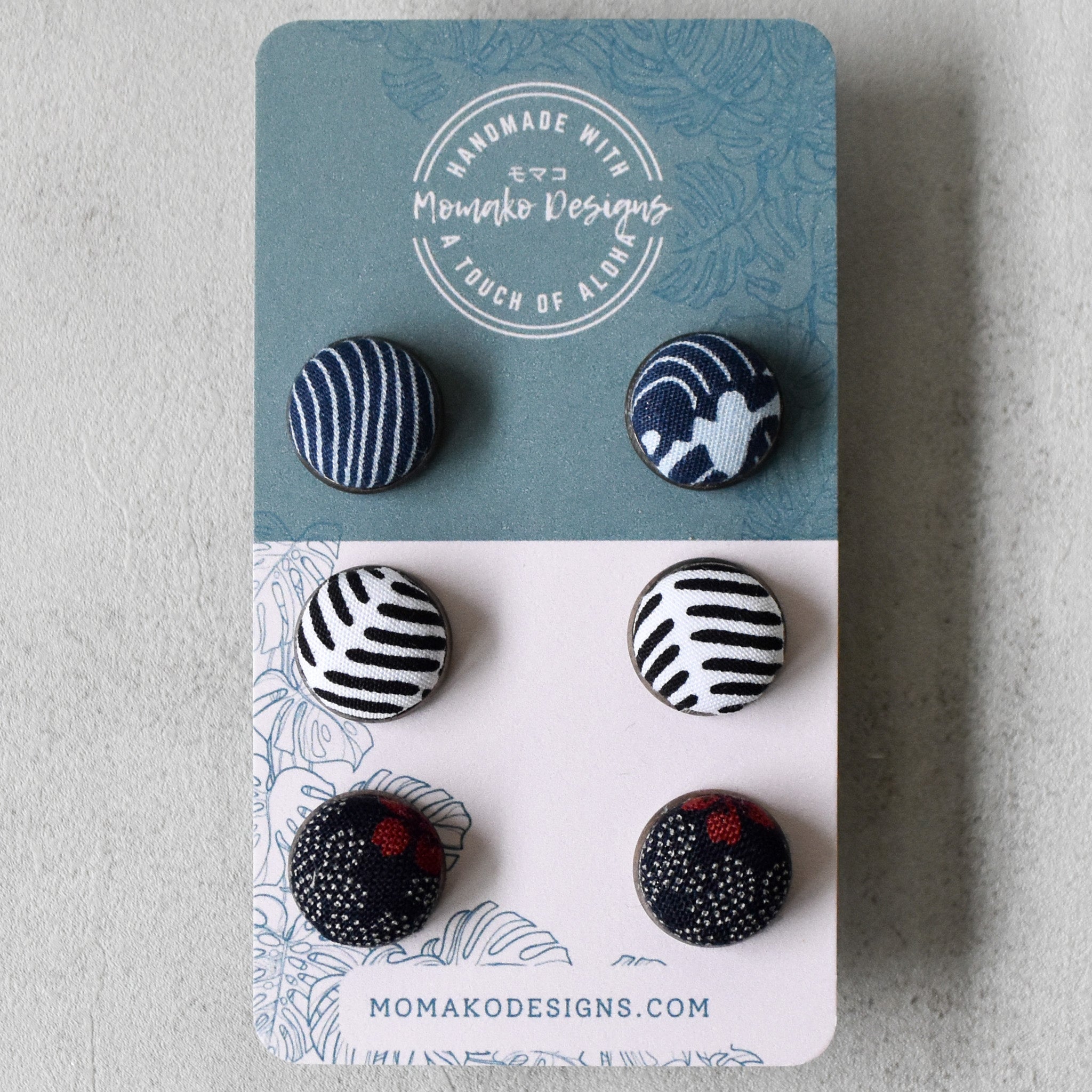 Charcoal Chic Stud Set