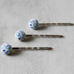 Blue Diamonds Bobby Pins