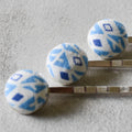 Blue Diamonds Bobby Pins