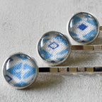 Blue Diamonds Bobby Pins
