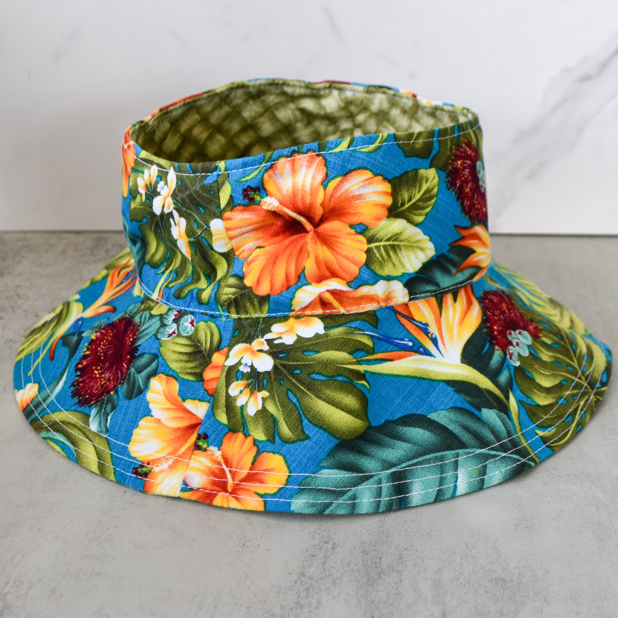 Tropical Punch Crownless Reversible Bucket Hat – Lovanna Hawaii