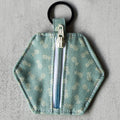 Green Mini Pineapples Hexagon Keychain