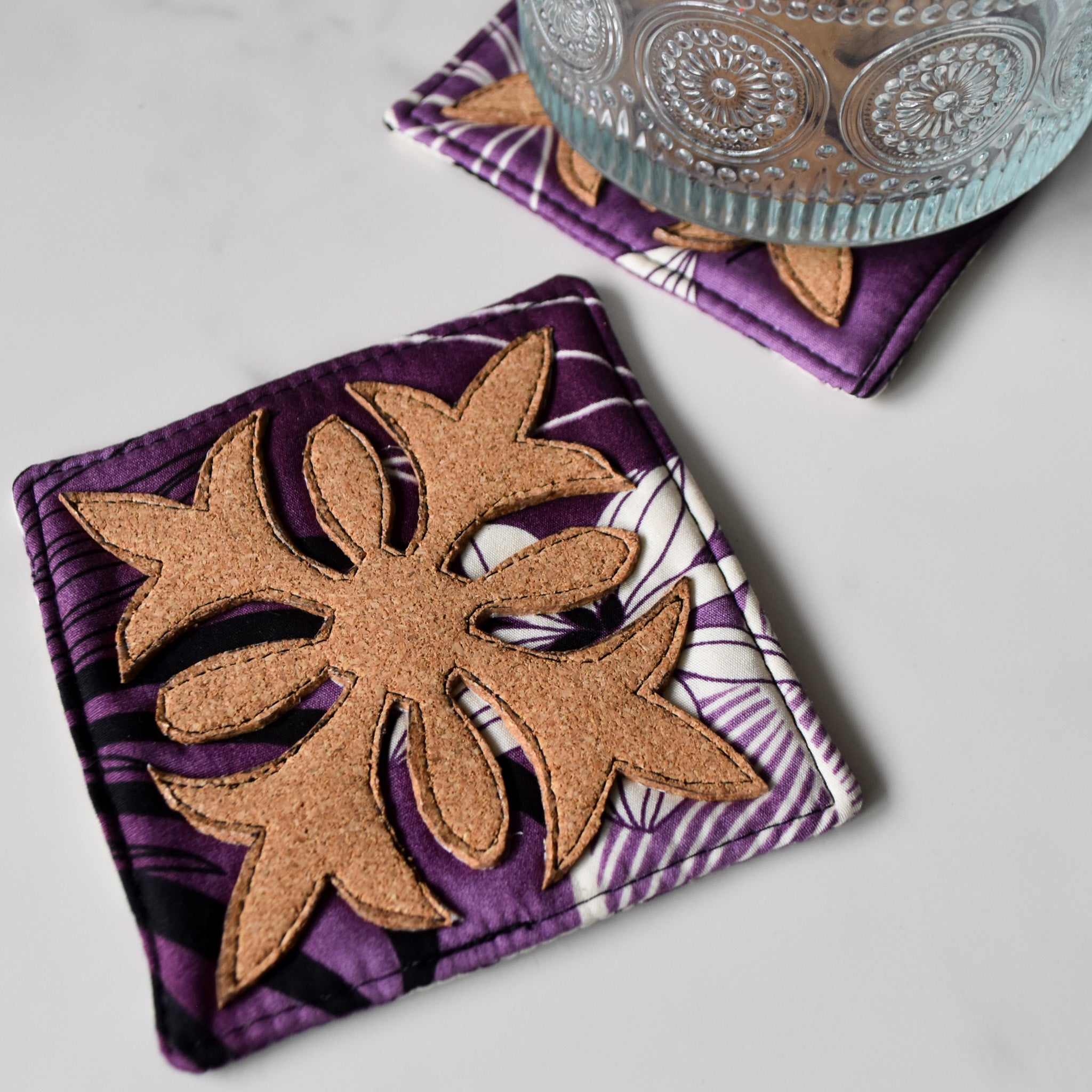 Purple Reign Cork Coasters