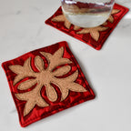 Cherry Kisses Cork Coasters