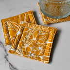 Break The Gold Fabric Coasters