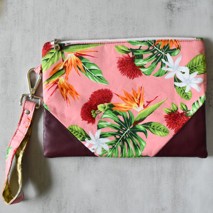 Pink Fiji Wristlet