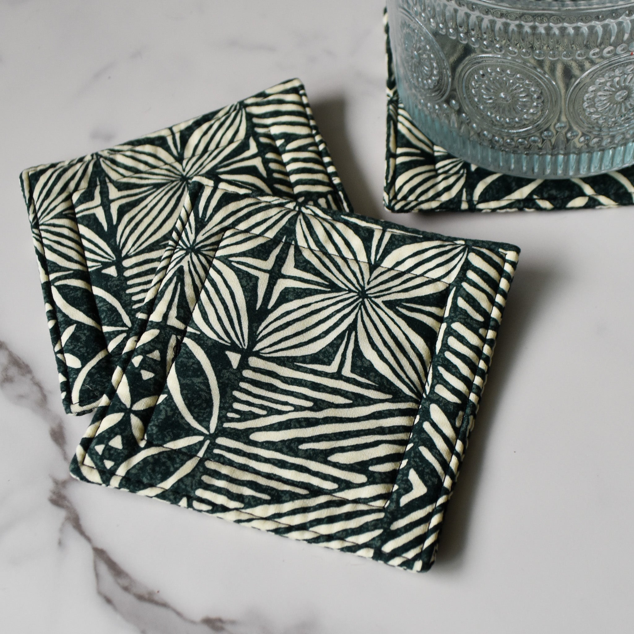Mossy Fabric Coasters
