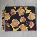 Wood Rose Bloom Large Wristlet